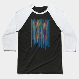 Vertical Design Pattern- Colorful Stripes Texture Baseball T-Shirt